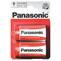 Panasonic R20/D Zinc Carbon-batterier - 2 stk.