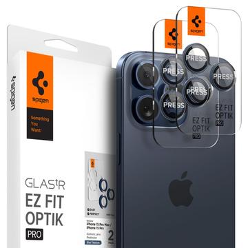 Spigen Glas.tR Ez Fit Optik Pro iPhone 14 Pro/14 Pro Max/15 Pro/15 Pro Max Kamera Linse Hærdet Glas