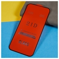 21D Full Cover iPhone 14 Plus Skærmbeskyttelse Hærdet Glas - 11H, 0.3mm - Sort