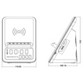AFK BT512 Radio Ur / Bluetooth-højttaler med Trådløs Oplader (Open Box - God stand) - Grå