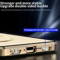 Dobbeltsidet hærdet glas + magnetisk metalramme Anti-Drop Case til iPhone 15 Kompatibel med MagSafe Phone Cover med spændelås - Guld