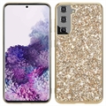 Samsung Galaxy S21 FE 5G Glitter Series Hybrid Cover - Guld
