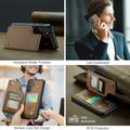 Samsung Galaxy S24 Caseme C22 Cover med RFID-kortpung - Brun