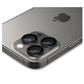 Spigen Glas.tR Ez Fit Optik Pro iPhone 14 Pro/14 Pro Max/15 Pro/15 Pro Max Kamera Linse Hærdet Glas - Sort