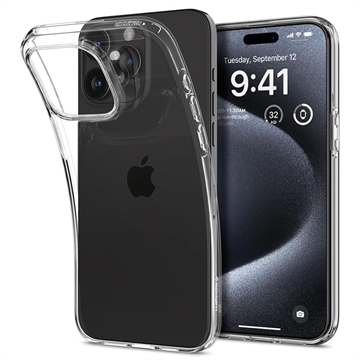 iPhone 15 Pro Spigen Liquid Crystal TPU Cover - Gennemsigtig
