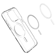 iPhone 15 Pro Max Spigen Ultra Hybrid Mag Cover - Hvid / Klar
