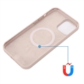 iPhone 12 Mini Liquid Silikone Cover - MagSafe Kompatibel - Pink
