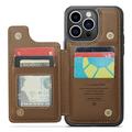 iPhone 15 Pro Max Caseme C22-etui RFID-kortpung - brun