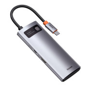 Hub 5in1 Baseus Metal Gleam Series CAHUB-CX0G, USB-C til 3x USB 3.0 + HDMI + USB-C PD