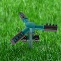 Havesprinkler Vandsprinkler Automatisk 360-graders roterende 3-armet sprøjte Plænevandingssystem med jordstik af plast