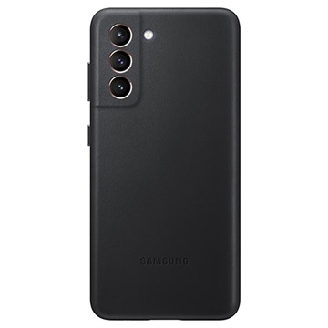 Samsung Galaxy S21 5G Læder Cover EF-VG991LBEGWW (Open Box - Fantastisk stand) - Sort