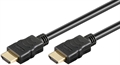Goobay HDMI 1.4 Kabel med Ethernet - Guldbelagt - 0.5m - Sort