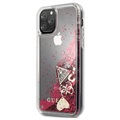 Guess Glitter Collection iPhone 11 Pro Cover - Hindbær