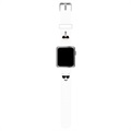 Karl Lagerfeld Karl & Choupette Apple Watch 9/8/SE (2022)/7/SE/6/5/4/3/2/1 Rem - 41mm/40mm/38mm - Hvid