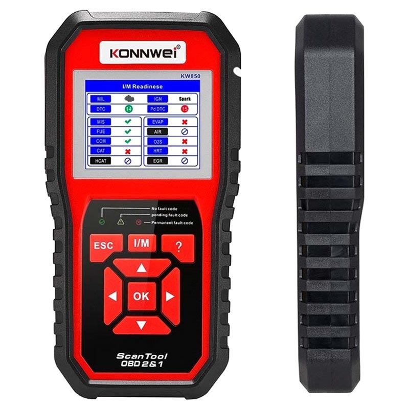 Konnwei KW850 OBD2 EOBD Diagnosticeringsværktøj med LCD til Bilen