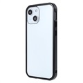 iPhone 13 Magnetisk Cover med Hærdet Glas - Sort