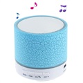 Mini Bluetooth-højtaler med Mikrofon & LED Lys A9 - Knækket Blå