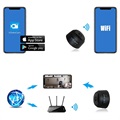 Mini Magnetisk Full HD Sikkerhedskamera - WiFi, IP (Open Box - Fantastisk stand) - Sort