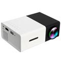 Mini Transportabel Full HD LED Projektor YG300 (Open Box - God stand) - Sort / Hvid