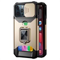 Multifunktionel 4-i-1 iPhone 12 Pro Max Hybrid Cover - Guld