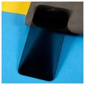 iPhone 14 Pro Max Privacy Full Cover Skærmbeskytter i Hærdet Glas - Sort Kant