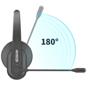 Enkeltøret Bluetooth Headset med Mikrofon og Opladningsbase OY631 - Sort
