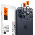 Spigen Glas.tR Ez Fit Optik Pro iPhone 14 Pro/14 Pro Max/15 Pro/15 Pro Max Kamera Linse Hærdet Glas - Blue Titanium