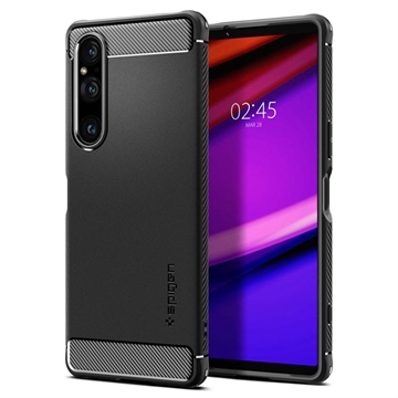 Spigen Rugged Armor Sony Xperia 1 V Cover - Sort