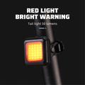 WEST BIKING YP0701418 Cykel LED lys Road MTB Cykel sikkerhedslampe - sort baglygte / rødt lys