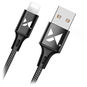 Wozinsky Data & Ladekabel - USB-A/Lightning - 2m - Sort