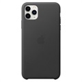 iPhone 11 Pro Max Apple Læder Cover MX0E2ZM/A - Sort