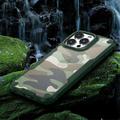iPhone 15 Anti-Shock Hybrid Cover - Camouflage - Grøn