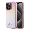 iPhone 15 Pro Max Guess Iridescent Metal Script Hybrid Cover