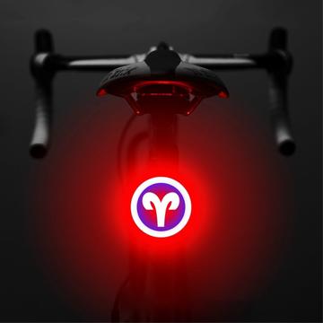 3664 Kreativ cykelbaglygte IPX2 vandtæt lille cykel LED-lygte understøtter USB-opladning til udendørs cykling