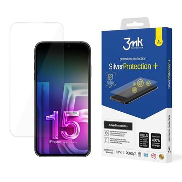 iPhone 15 Pro 3MK SilverProtection+ Antimikrobiel Skærmbeskytter - Klar