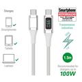 4smarts DigitCord USB-C / USB-C Kabel - 100W, 1.5m - White