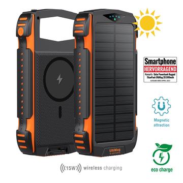 4smarts TitanPack UltiMag Rugged Solar Power Bank 20000mAh - Orange / Sort