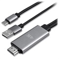 4smarts USB-C / HDMI 4K UHD Kabel Adapter - 1.8m - Sort