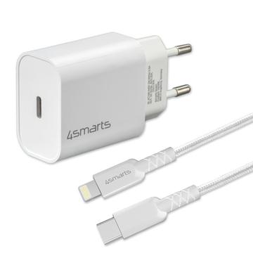 4smarts VoltPlug PD 20W vægoplader med lynkabel - hvid