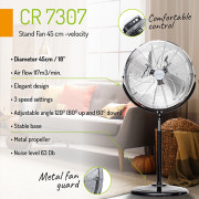 Camry CR 7307 Stand Fan 45cm - velocity