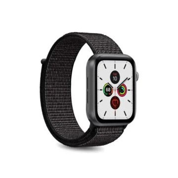 Apple Watch Series 9/8/SE (2022)/7/SE/6/5/4/3/2/1 Puro Nylon Sport Strap - 41mm/40mm/38mm - Sort
