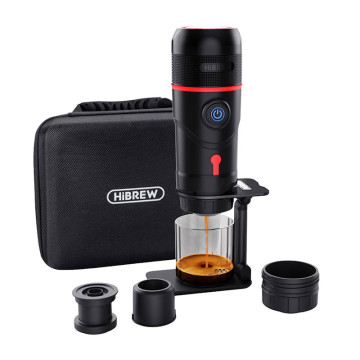 HiBREW H4-premium Bærbar kaffemaskine 3-i-1 med etui 80W