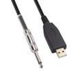 6.35mm jack til guitar-USB-lydkabel - 2m