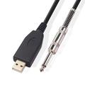 6.35mm jack til guitar-USB-lydkabel - 2m