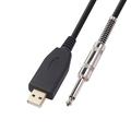 6.35mm jack til guitar-USB-lydkabel - 2m