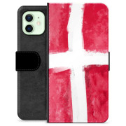 iPhone 12 Premium Flip Cover med Pung - Dansk Flag