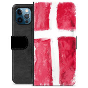 iPhone 12 Pro Premium Flip Cover med Pung - Dansk Flag
