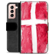 Samsung Galaxy S21 5G Premium Flip Cover med Pung - Dansk Flag