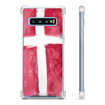 Samsung Galaxy S10+ Hybrid Cover - Dansk Flag
