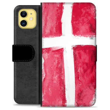 iPhone 11 Premium Flip Cover med Pung - Dansk Flag